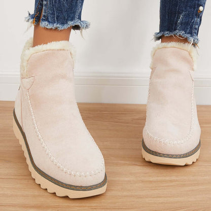 Classic Non-Slip Ankle Snow Booties Warm Fur Lining Boots