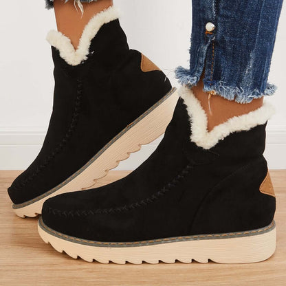 Classic Non-Slip Ankle Snow Booties Warm Fur Lining Boots