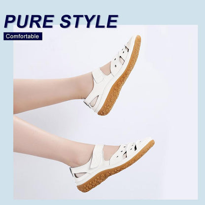 Hollow Out Hook Loop Casual Flat Sandals For Women