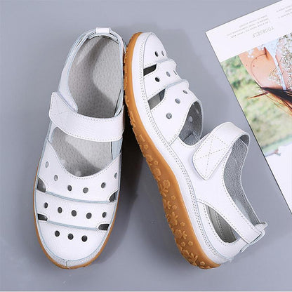 Hollow Out Hook Loop Casual Flat Sandals For Women