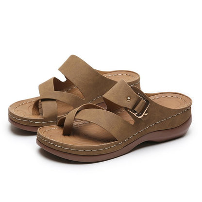 Women's Arch Support Casual Leather Sandals