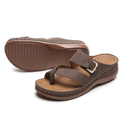 Women's Arch Support Casual Leather Sandals