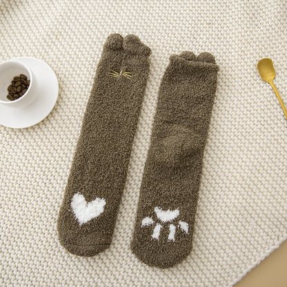 Winter Funny Animal Cute Fuzzy Socks