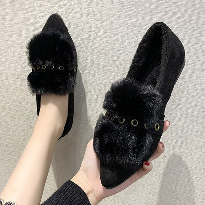 women's plus velvet cotton shoes