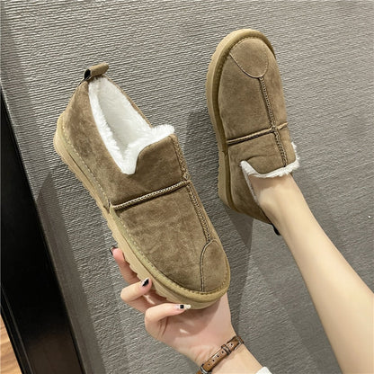 Warm Plush Flats Cotton Shoes