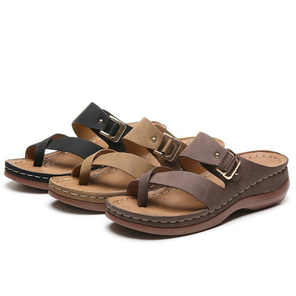 Women's Arch Support Casual Leather Sandals