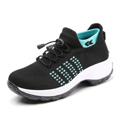 Ortho Stretch Cushion Shoes - Black Sky Blue