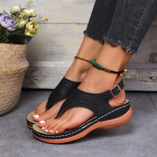 Low-Wedge Orthopedic Sandals Casual Flat Flip Flops Anti-Slip for Women - TheGivenGet