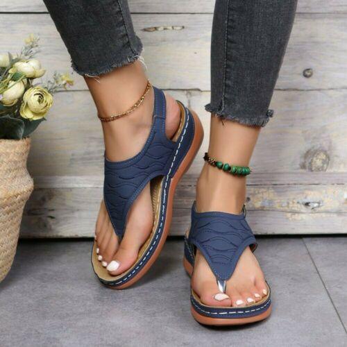 Low-Wedge Orthopedic Sandals Casual Flat Flip Flops Anti-Slip for Women - TheGivenGet