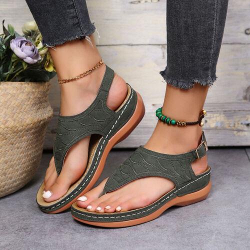 Low-Wedge Orthopedic Sandals Casual Flat Flip Flops Anti-Slip for Women - TheGivenGet